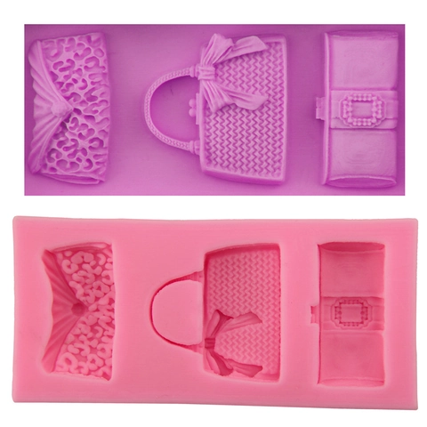 Damen Tasche Form Silikon Fondantform Schleife Leopard Steppmuster DIY Tortendeko Backwerkzeug Schokolade Seife Tonform