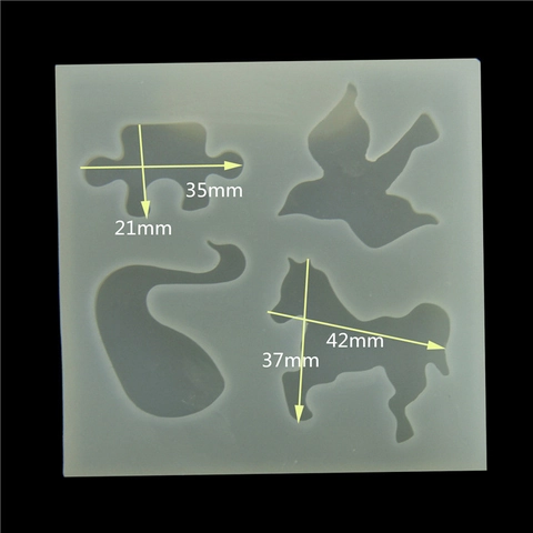 DIY Tier Puzzle Silikonform Für Kristall Epoxidharz Schmuckherstellung Tortendeko Schwalbe Pferd Form Küche Backwerkzeug