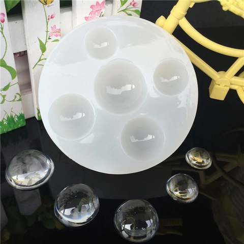 Mirror Surface Silicone Mold Half Sphere Geometric Shape For DIY Resin Jewelry Cake Chocolate Jelly Baking Tools DIY Handcraft Mould