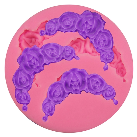 Stampo in Silicone per Fondente a Forma di Bouquet di Rose Fai da Te Fiore di Cioccolato Argilla Strumento per Decorazione