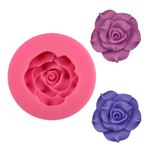 3D Rose Flower Silicone Mold Circular DIY Baking Tool For Cake Fondant Chocolate Soap Handmade Craft Kitchen Bakeware
