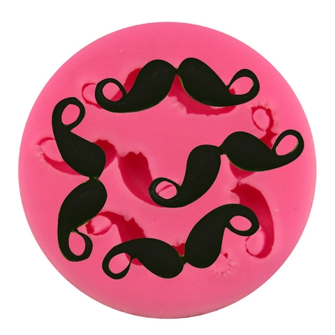 Moule en Silicone en Forme de Moustache pour Décoration de Gâteau Fondant Chocolat DIY Moule à Savon Fait Main Boulangerie