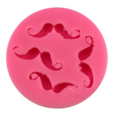 Moule en Silicone en Forme de Moustache pour Décoration de Gâteau Fondant Chocolat DIY Moule à Savon Fait Main Boulangerie