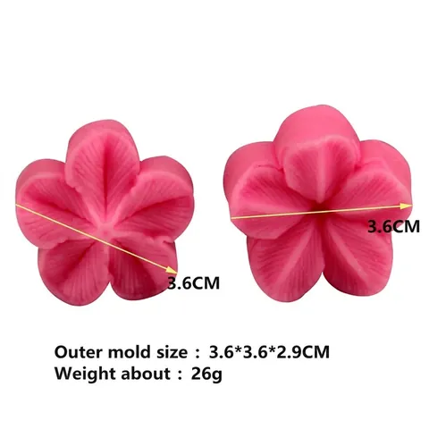 3D Plum Blossom Flower Petal Silicone Mold DIY Fondant Cake Decorating Tool Chocolate Candy Mold For Kitchen Baking