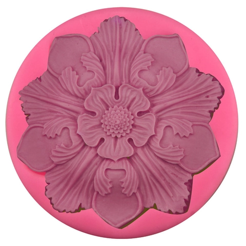 Blütenblatt Silikonform Für Kuchen Fondant Schokolade Dekoration Backwerkzeuge Rosa Rund Floral Muster DIY Handwerk Form