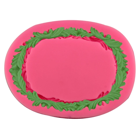Stampo Torta in Silicone Cornice Foto Ghirlanda Foglie Fondente Cioccolato Argilla DIY Strumenti Panificazione Decorazione Sapone