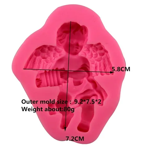 Cupid Angel Silicone Fondant Mold High Quality Gumpaste Lace Cake Mold Classic Relief Angel DIY Baking Tool For Cake Decoration