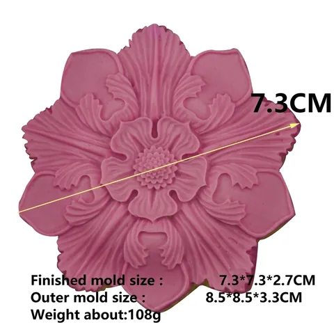 Blütenblatt Silikonform Für Kuchen Fondant Schokolade Dekoration Backwerkzeuge Rosa Rund Floral Muster DIY Handwerk Form