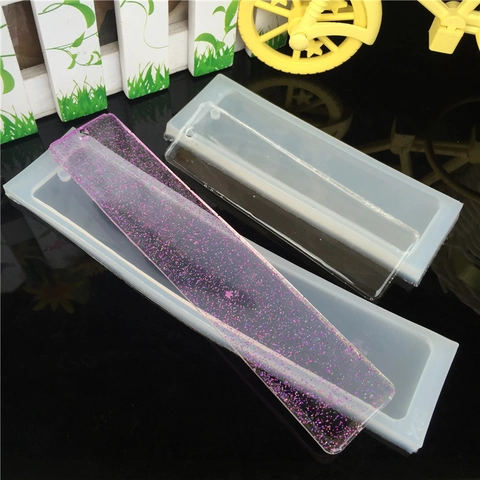 Mirror Surface Rectangle Bookmark Silicone Mold DIY Resin Crafting Tool For Handmade Jewelry Cake Decoration Bakeware