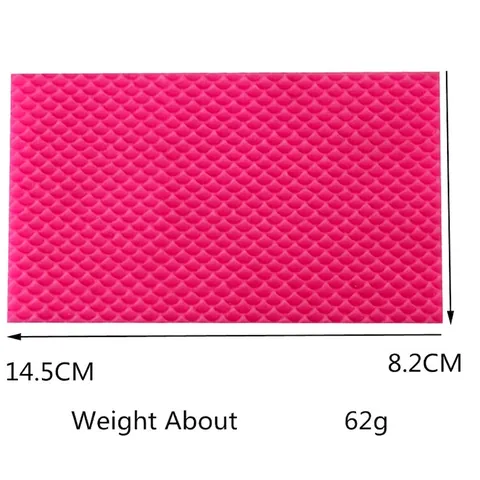 Mermaid Fish Scale Texture Silicone Fondant Mold Scalloped Pattern Cake Decorating Tools DIY Chocolate Baking Mat Tray