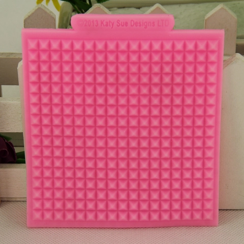 Vierkante Piramide Raster Textuur Siliconen Fondant Vorm Wafel Kant Mat Voor Cupcake Taart Decoratie DIY Bakken Tool