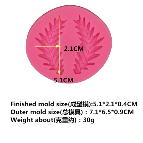 Moule en Silicone pour Fondant Feuille Algue Branche d'Olivier pour Décoration de Gâteaux DIY Chocolat Outil de Cuisson Accessoire de Cuisine