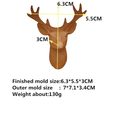 Deer Head Antler Silicone Mold For Chocolate Cake Decorating Fondant DIY Baking Tool Reusable Food Grade Kitchen Supplies