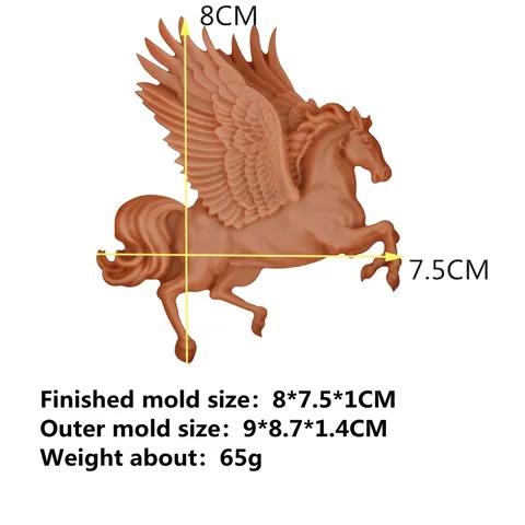 Pegasus Flying Horse Silicone Mold DIY Cake Baking Tool For Fondant Chocolate Soap Resin Clay Craft Winged Horse Shape