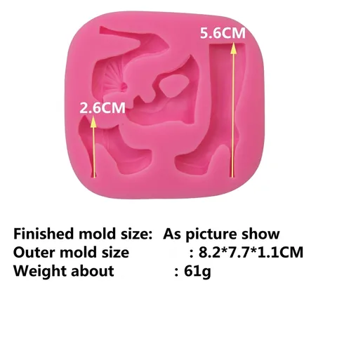 Stampo in Silicone a 4 Cavità per Scarpe con Tacco Alto Fondente DIY Cioccolato Cottura Decorazione Torte Cucina Sapone