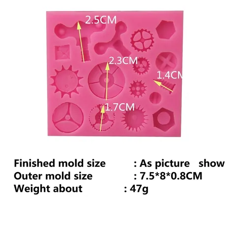 Steampunk Zahnrad Schraube Mutter Silikon Fondant Form Mechanische Werkzeuge Kuchen Dekoration Backform Für Schokolade Ton DIY
