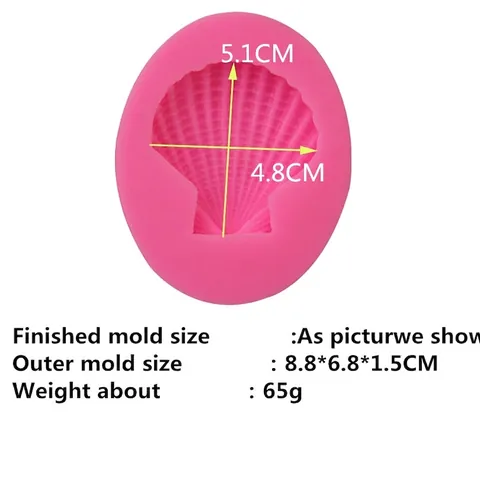 Ozean Thema Muschel Silikonform Für Schokolade Fondant Kuchen Dekoration Harz DIY Seife Backen Jakobsmuschel Handwerk