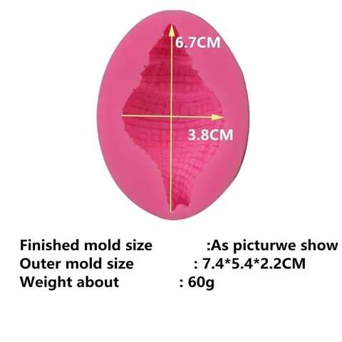 Conch Shell Shape Silicone Mold For Chocolate Fondant Cake DIY Marine Ocean Style Baking Tools Kitchen Accessories