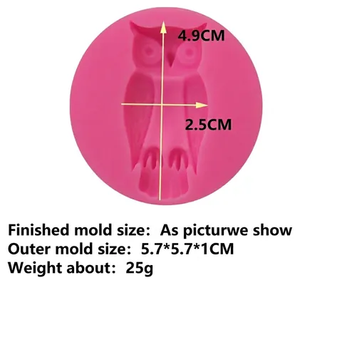 Owl Shape Silicone Cake Mold For Halloween DIY Handmade Soap Chocolate Fondant Baking Tool Easy Release Food Grade Kitchenware