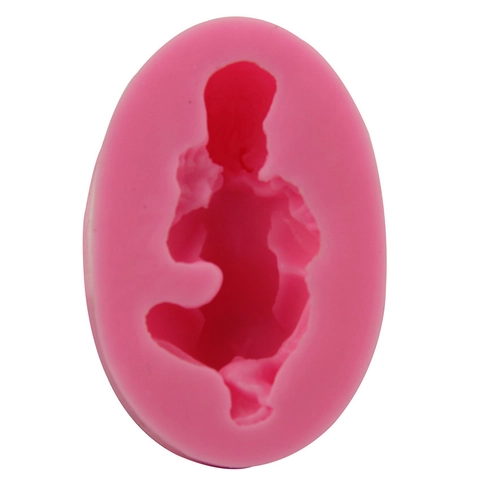 Molde de Silicona 3D con Forma de Bebé para Pasteles de Fondant Herramienta de Horneado DIY para Mousse de Chocolate y Jabón