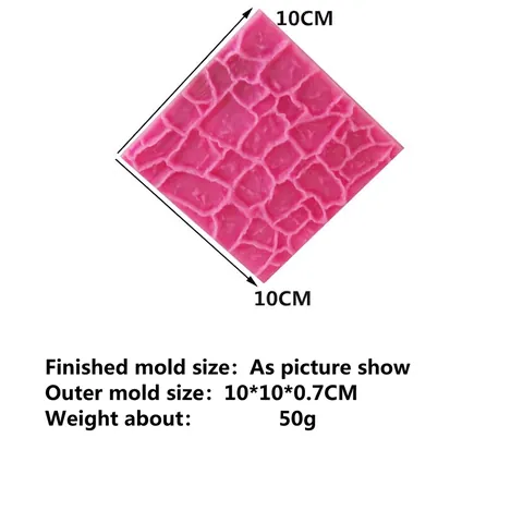 Antik Steinmauer Rinde Fondant Silikonform Stein Kiesel Textur Kuchenrand DIY Backen Schokoladenform Tortendeko