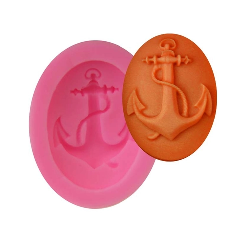 Nautisch Anker Roer Siliconen Taartvorm Voor Chocolade Fondant Zeep Maken DIY Bakken Decoratie Tool Willekeurige Kleur