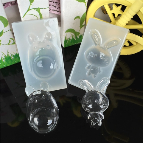 DIY Silicone Resin Mold For Jewelry Making Cute Cartoon Forest Animal Heart Rabbit Mirror Surface Epoxy Craft Tools Handmade