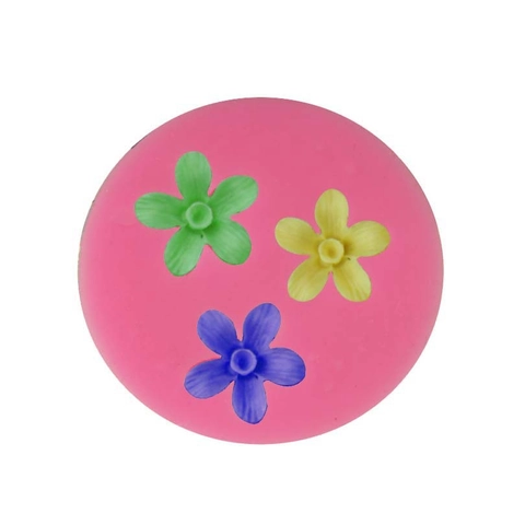 Mini Blumen Silikon Fondant Form DIY Kuchen Schokolade Süßigkeiten Ton Harz Dekoration Backwerkzeug Handarbeit Rosa