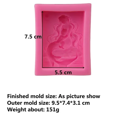 Meerjungfrau Mutter Baby Silikonform Für DIY Seife Kuchen Dekoration Fondant Schokolade Backwerkzeug 3D Geprägt Handwerk
