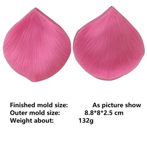 Large Peony Petal Leaf Shape Silicone Fondant Cake Mold For Chocolate Sugar Craft Baking Tool Veining Texture Decorating