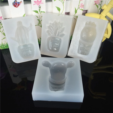 Cactus Succulent Silicone Mold For DIY Resin Casting Handmade Soap Candle Baking Cake Decoration Polymer Clay Craft Mould