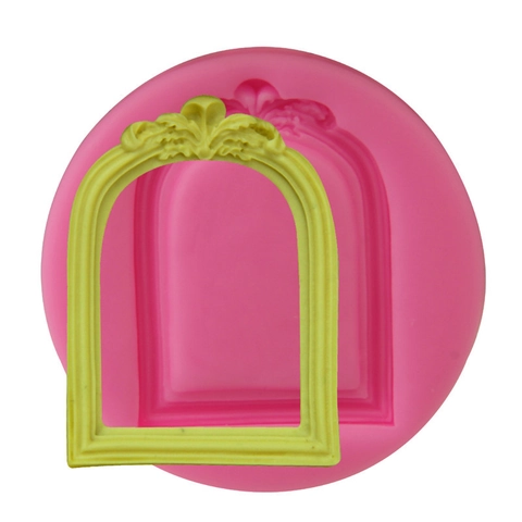 Stampo in Silicone per Fondente a Cornice di Fiori Vintage Stile Europeo Fai da Te Decorazione per Torte Strumento da Forno Cioccolato Resina