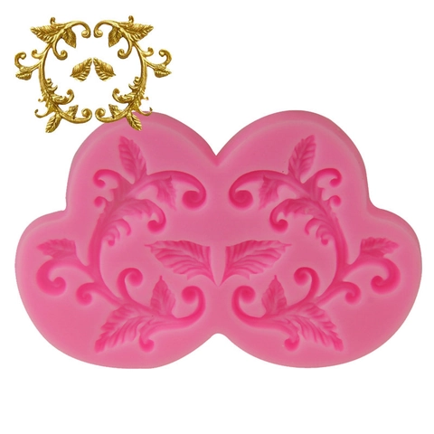 Vintage Symmetrische Ranke Scroll Blatt Silikon Kuchenform Fondant Dekoration Backwerkzeug Für Schokolade Sugarcraft Gebäck