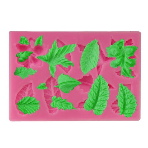 Blattsammlung Silikon Fondantform Für Kuchendekoration Schokolade Polymer Clay Handwerk Botanische Natur Blätter Backwerkzeug