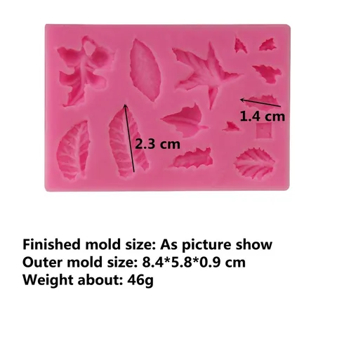 Blattsammlung Silikon Fondantform Für Kuchendekoration Schokolade Polymer Clay Handwerk Botanische Natur Blätter Backwerkzeug