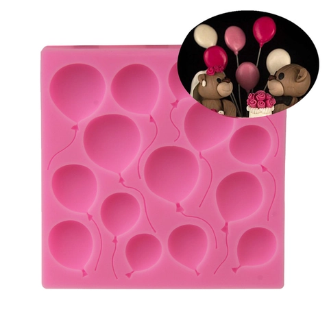 Romantic Balloon Silicone Mold Valentine's Day Fondant Chocolate Cake Decorating Tool DIY Pink Baking Mold For Dessert Craft