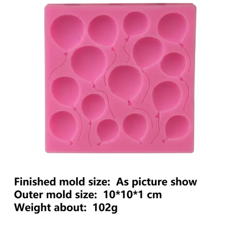 Romantic Balloon Silicone Mold Valentine's Day Fondant Chocolate Cake Decorating Tool DIY Pink Baking Mold For Dessert Craft