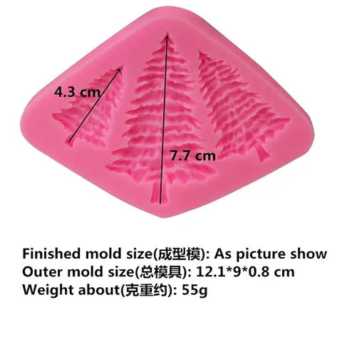 Weihnachtsbaum Kiefer Zeder Silikon Fondant Form Für Kuchen Dekoration Schokolade Cupcake Backwerkzeuge DIY Sugar Craft Silikonform