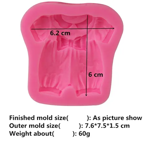 Baby Clothes Bowtie Silicone Fondant Mold DIY Chocolate Cake Baking Tool For Dessert Sugarcraft Decoration Kitchen Accessory