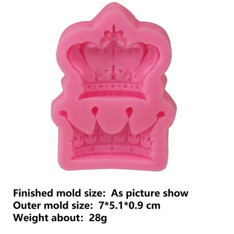 DIY Baking Crown Silicone Mold Double Holes Fondant Cake Chocolate Handmade Soap Molding Tool Craft Cake Decorating Supplies