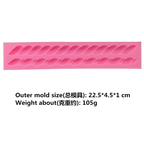 Seilform Silikon Kuchenform Für Fondant Schokolade DIY Backen Dekoration Werkzeug Rosa Twist Spiral Rand Silikonform