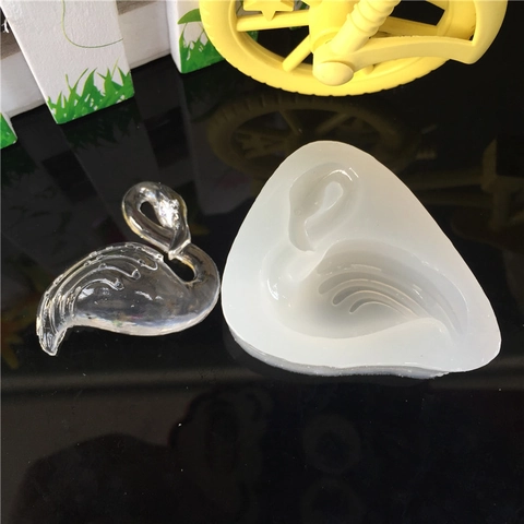 Spiegel Flamingo Schwan Silikonform DIY Harz Epoxidform Für Kuchen Aromatherapie Gips Auto Ornament Anhänger Werkzeug