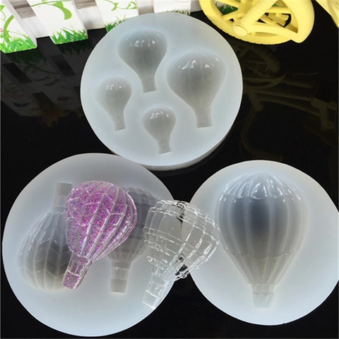 Hot Air Balloon Silicone Mold Mirror Surface DIY Resin Craft Mold For Keychain Phone Case Decoration Handmade Jewelry Tool