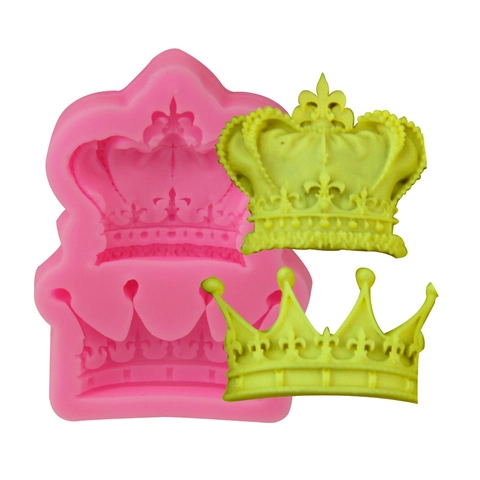 DIY Baking Crown Silicone Mold Double Holes Fondant Cake Chocolate Handmade Soap Molding Tool Craft Cake Decorating Supplies