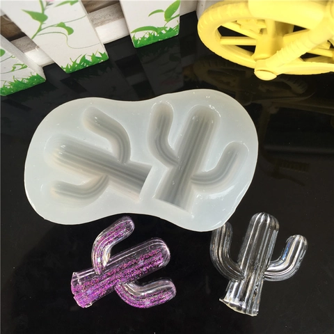 Kaktus Form Silikonform Für DIY Kristallkleber UV Harz Gießen Spiegeloberfläche Epoxidharzform Handgefertigte Schmuck Zubehör