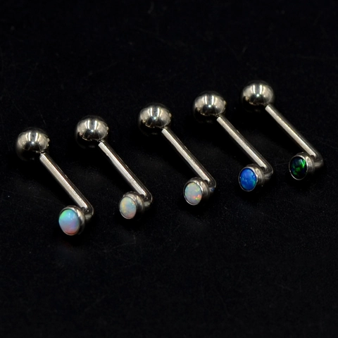 G23 Titanium Stainless Steel Body Piercing Jewelry Lip Ring Stud Industrial Barbell Curved Bar Horseshoe Ring For Women Men