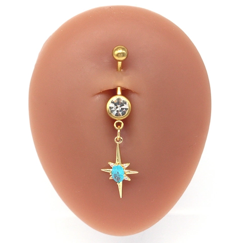 Fashion Fruit Mermaid Rhinestone Belly Button Ring Heart Star Dragonfly Grape Bow Navel Ring Body Piercing Jewelry For Unisex