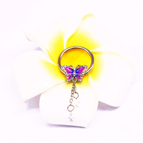 Edelstahl Brustwarzenring Schmetterling Vierblättriges Kleeblatt Strass Körper Piercing Schmuck Für Damen Piercing Zubehör