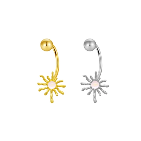 Zirconia Butterfly Star Heart Planet Sun Moon Navel Piercing Jewelry For Women Copper Stainless Steel Belly Button Ring