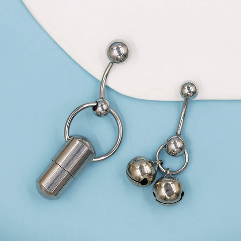 316L Roestvrij Staal Navelpiercing Hart Zirkonia Bel Capsule Hanger Piercing Sieraden Voor Vrouwen Body Piercing Sieraden